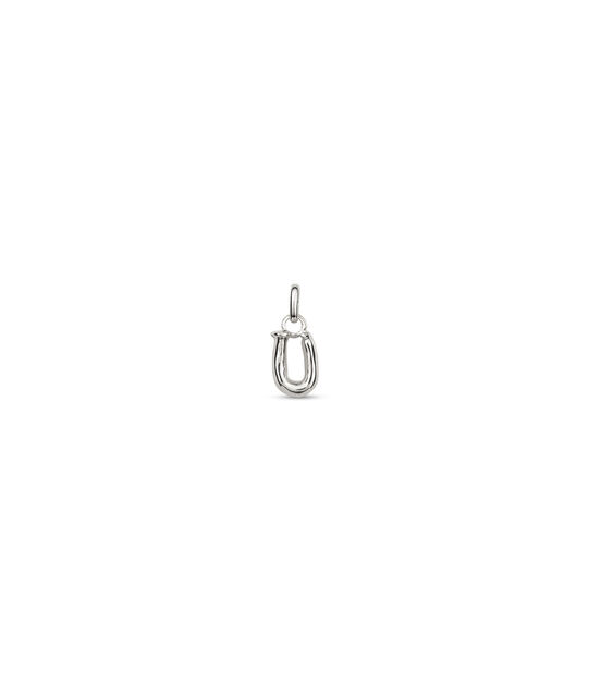 Small U initial charm, Silver, large